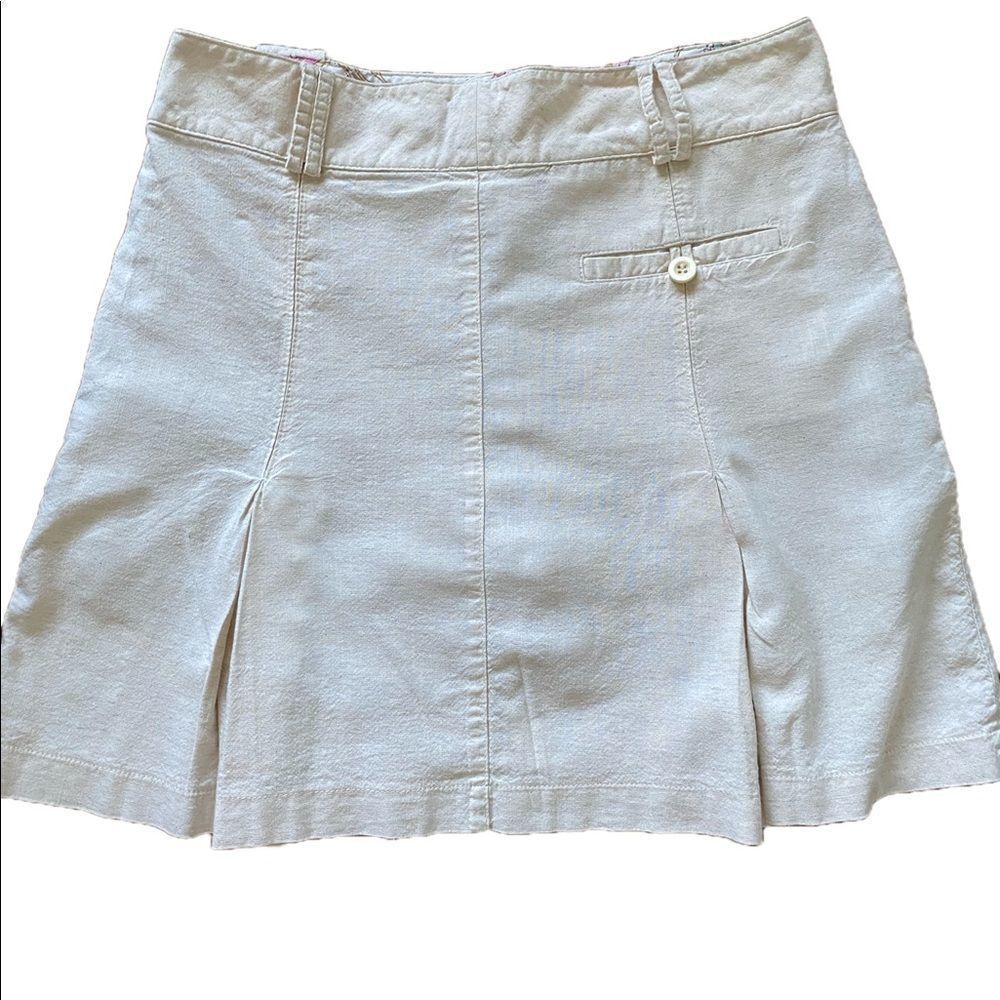 Verdino Linen Skort - 4 oatmeal cream , linen blend Skort - Picture 7 of 7